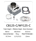 CB125-C--durable motorcycle cylinder kit for Honda series，aluminum cylinder