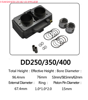 DD250/300/400 big displacement double mototcycle cylinder kti