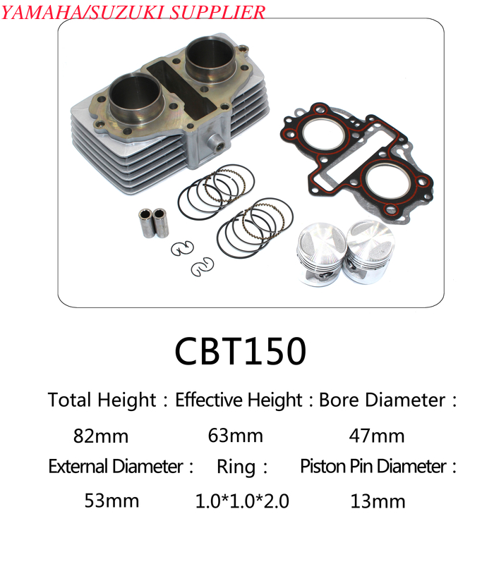 CBT150--motorcycle cylinder kit，double cylinder block of engine parts