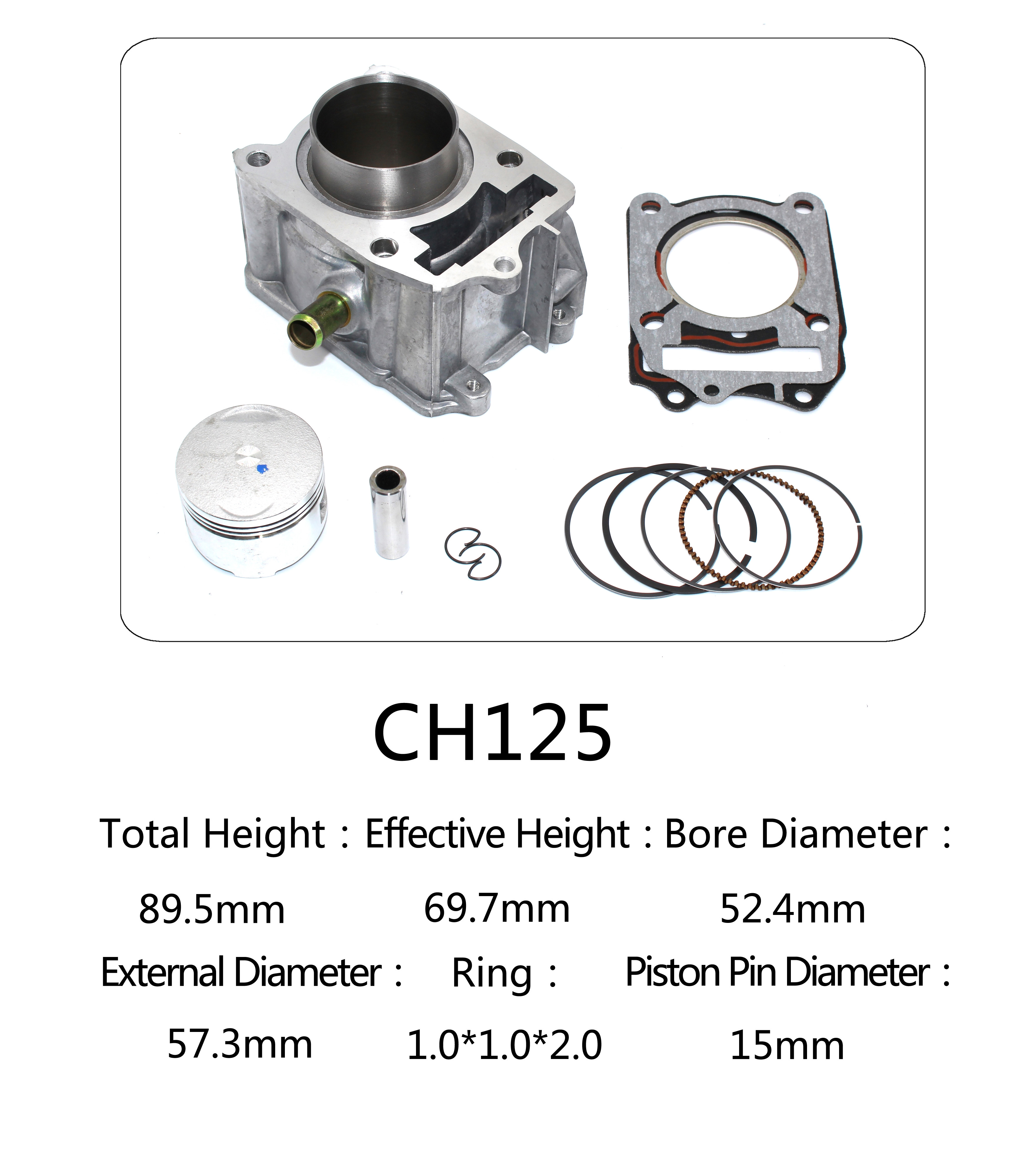 CH 125 Honda 125cc Water Cooled Cylinder Kit For Motorcycle Engine Parts